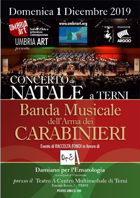Concerto di Natale a Terni Banda dei Carabinieri 1 dicembre 2019 Umbria Art Concerto di Natale a Terni Banda dei Carabinieri 1 dicembre 2019 Umbria Art